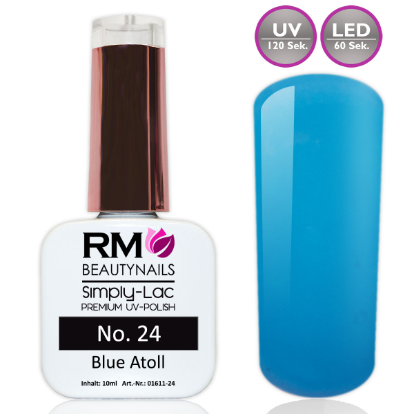 UV Polish Simply Lac Ocean See Water Blue Blau Dunkelblau RM Beautynails